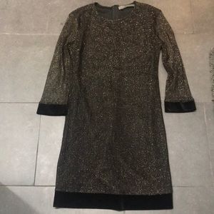 Black and Gold Wells Grace Dress